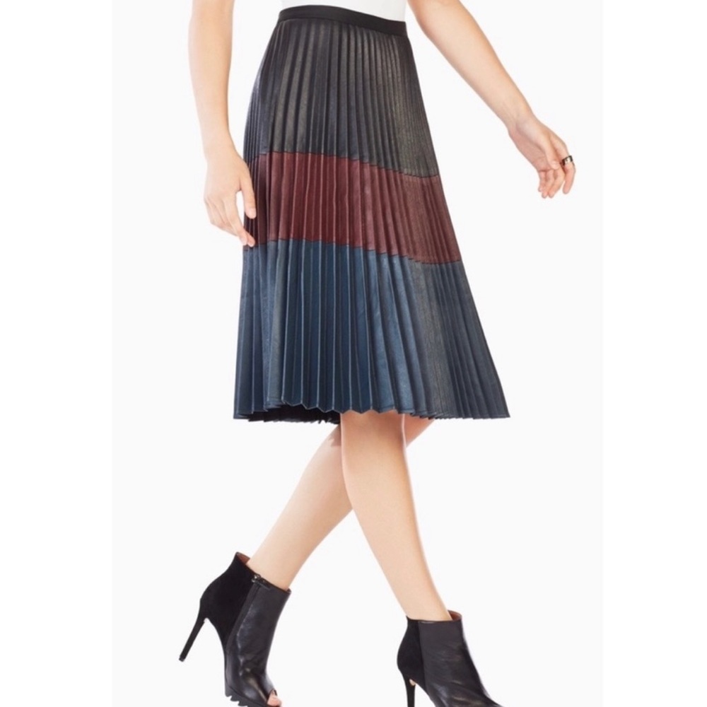 Bcbg maxazaria Elsa pleated midi skirt